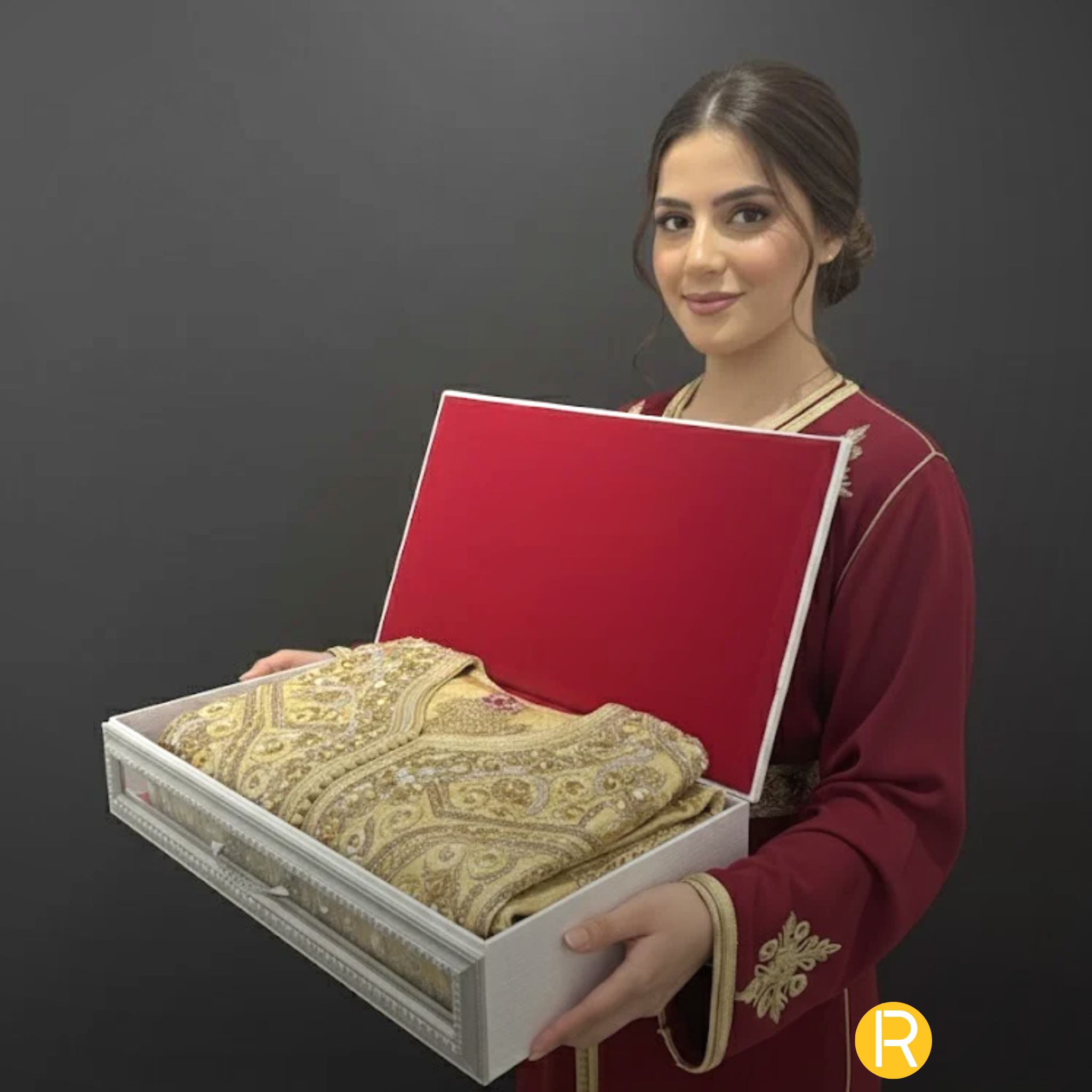 Boite de rangement beige Caftan - Robe