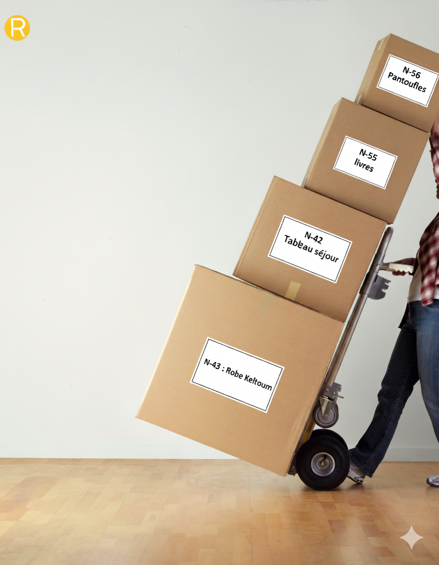 Services déménagement Rabat - Casablanca par rangement.ma : étiquetage et organisation de cartons